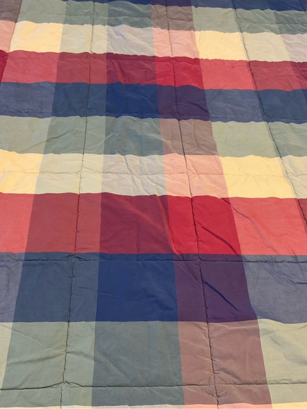 L.L. Bean Twin Plaid Cotton Comforter